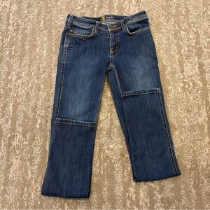 Carhartt Relaxed Fit Jeans Women's 8 Tall Straight Leg Blue Denim 5 Pocket